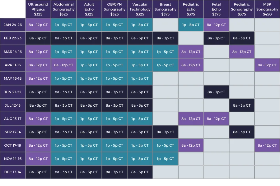 2025 Schedule